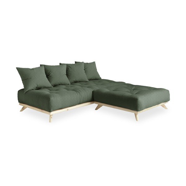 Sofa z zielonym obiciem Karup Design Senza Natural/Olive Green-image-4