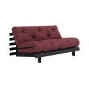 Bordowa rozkładana sofa 160 cm Roots Black Night – Karup Design