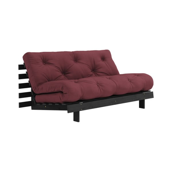 Bordowa rozkładana sofa 160 cm Roots Black Night – Karup Design