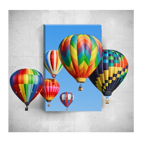 Obraz 3D Mosticx Colourful Air Balloons, 40x60 cm