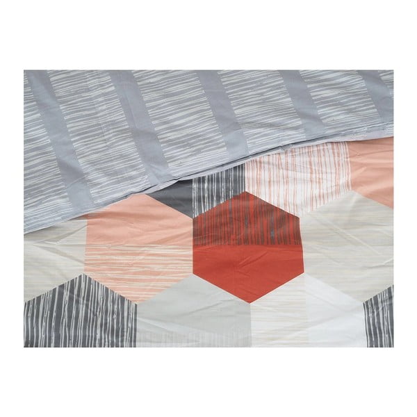 Szara pościel jednoosobowa z kory 140x200 cm Honey Comb – B.E.S.-image-1