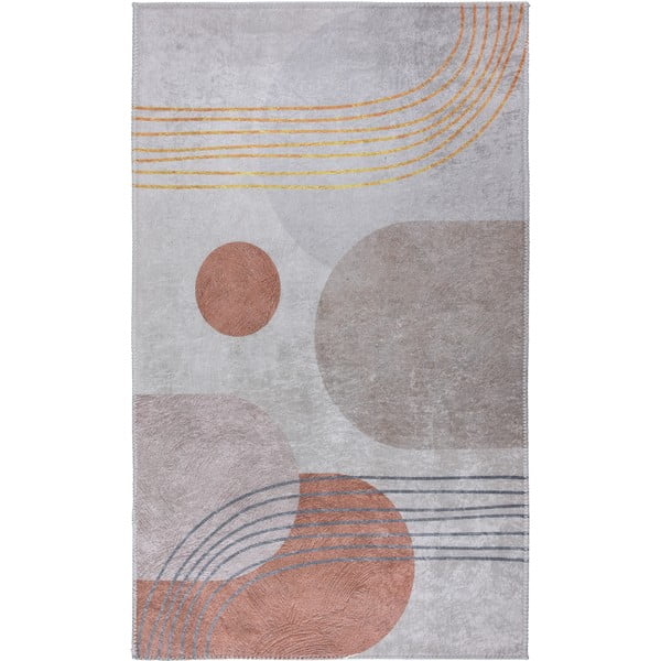 Pomarańczowo-kremowy dywan odpowiedni do prania 50x80 cm – Vitaus