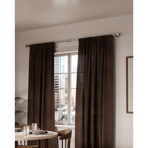 Stalowy regulowany karnisz w kolorze matowego srebra 107 - 305 cm Geo – Umbra-image-2