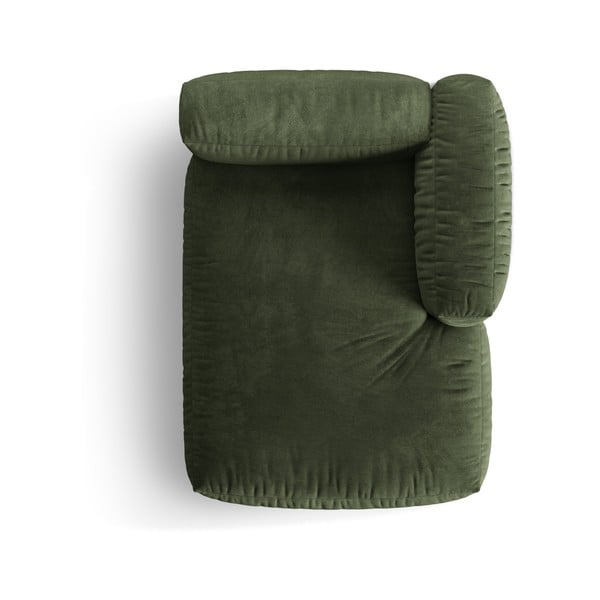 Zielony aksamitny moduł sofy (prawostronny) Martina – Micadoni -image-3