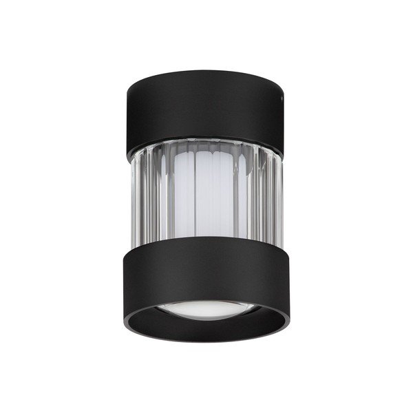 Aluminiowa lampa sufitowa LED ze ściemniaczem w kolorze matowej czerni ze szklanym kloszem Glovia – Nova Luce