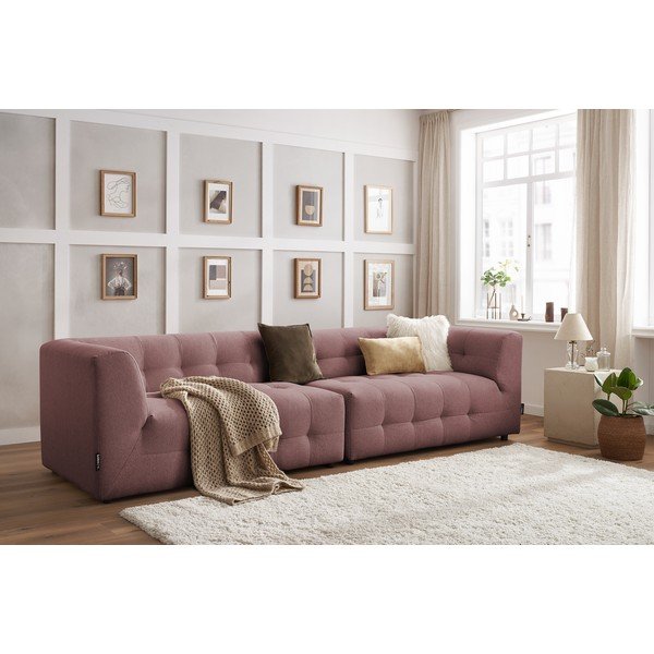 Ciemnoróżowa sofa 324 cm Kleber – Bobochic Paris-image-1