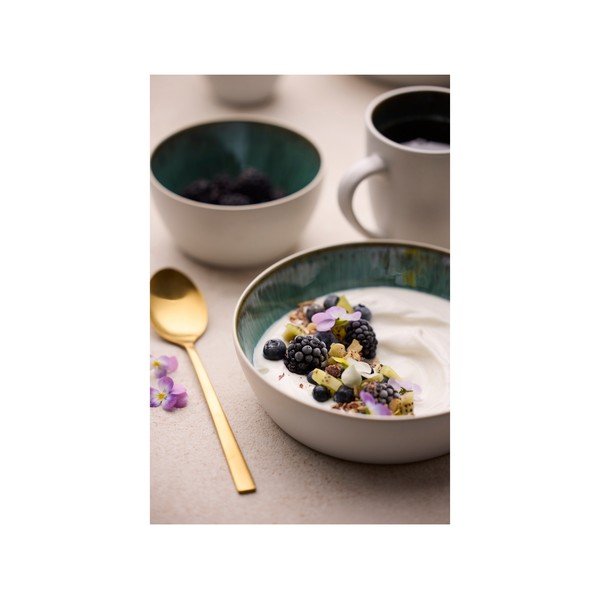 Biało-zielony kubek ceramiczny 300 ml Gastro White/Green – Bitz-image-4