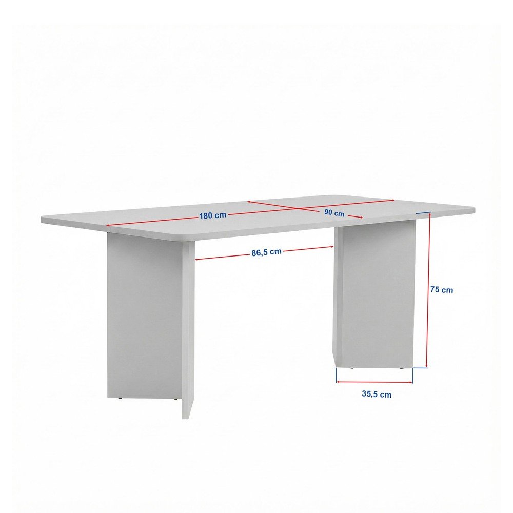Stół w dekorze orzecha 90x180 cm Linza – Kalune Design (zdjęcie 9)