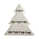 Kremowy kamionkowy talerz do serwowania ze świątecznym motywem Berry – Bloomingville