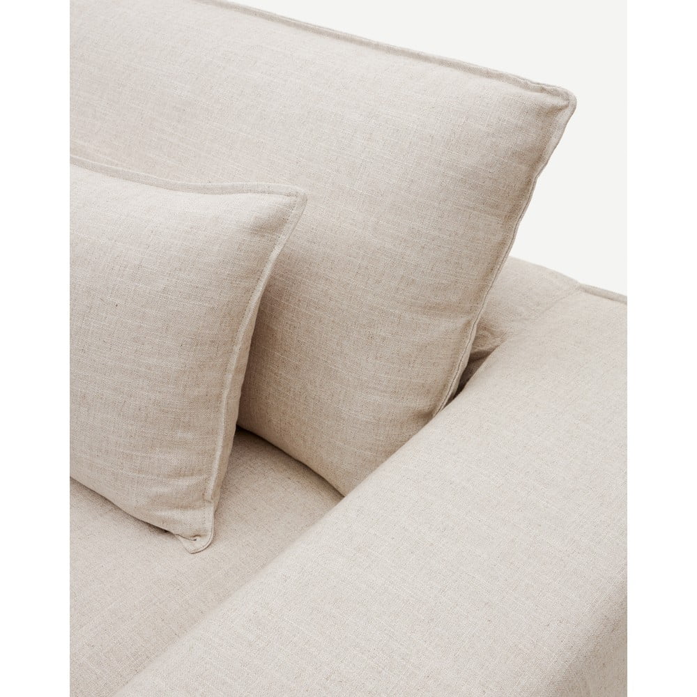 Beżowa lniana sofa 240 cm Anarela – Kave Home (zdjęcie 10)