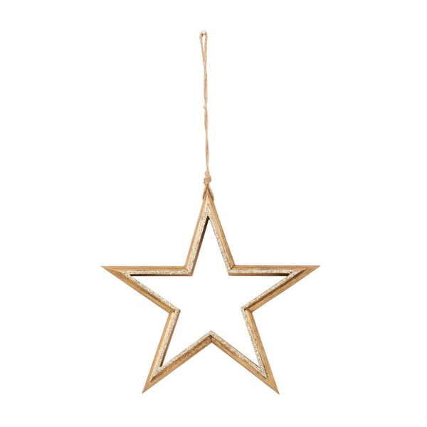 Dekoracja wisząca Archipelago Large Wooden Star, 27 cm