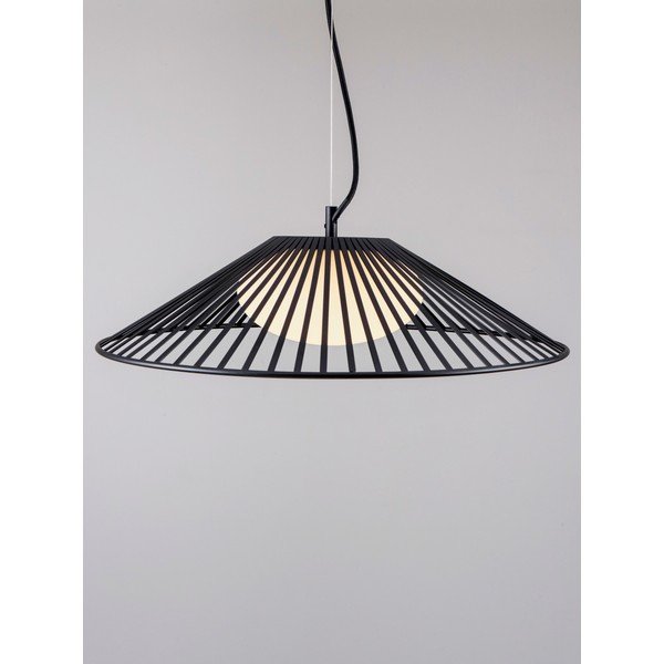 Metalowa lampa wisząca LED w kolorze matowej czerni ze szklanym kloszem ø 50 cm Brume – Nova Luce-image-3
