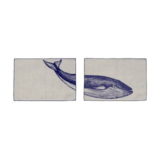 Zestaw 2 mat stołowych Madre Selva Blue Whale, 45x30 cm