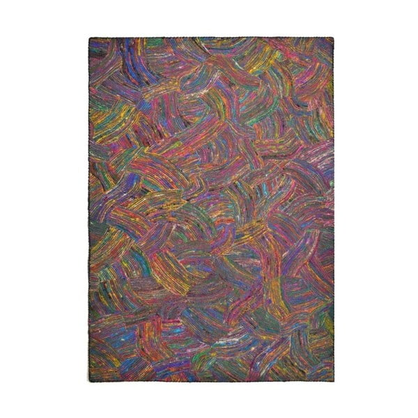 Kolorowy dywan jedwabny z czarnymi włóknami The Rug Republic Spice Route, 230x160 cm