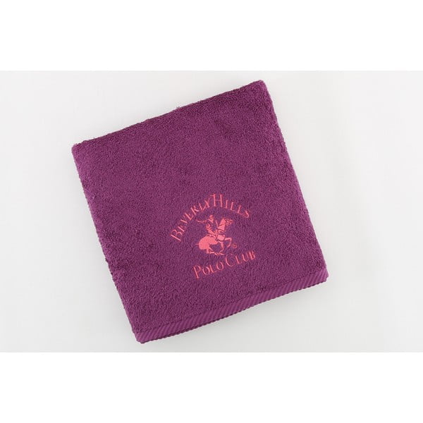 Ręcznik bawełniany BHPC 50x100 cm, fioletowo-różowy