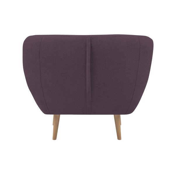 Fioletowy fotel z jasnymi nogami Mazzini Sofas Sicile-image-3