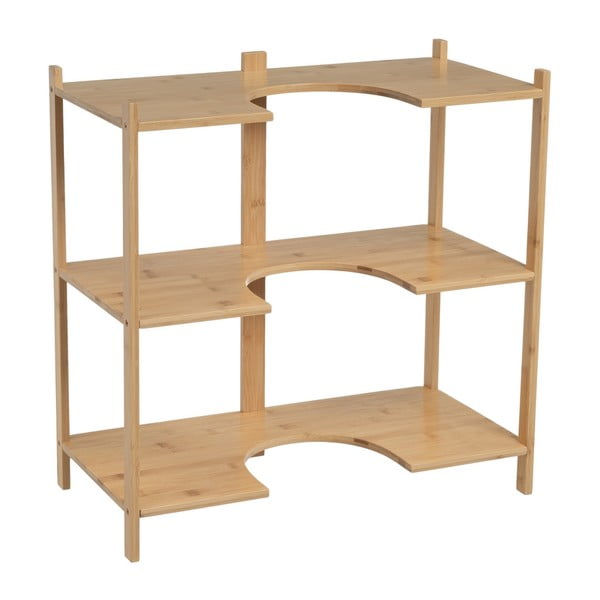 Bambusowa szafka pod umywalkę w naturalnym kolorze 60x60 cm – Casa Selección-image-1