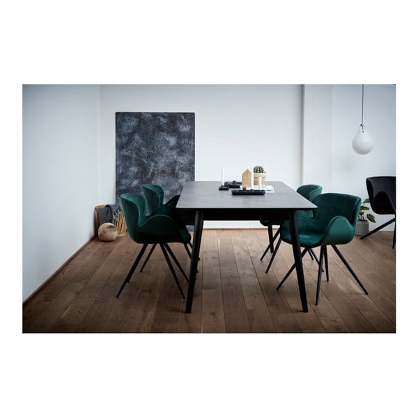 Zielony tapicerowany fotel jadalniany z podłokietnikami Gaia – DAN-FORM Denmark-image-1