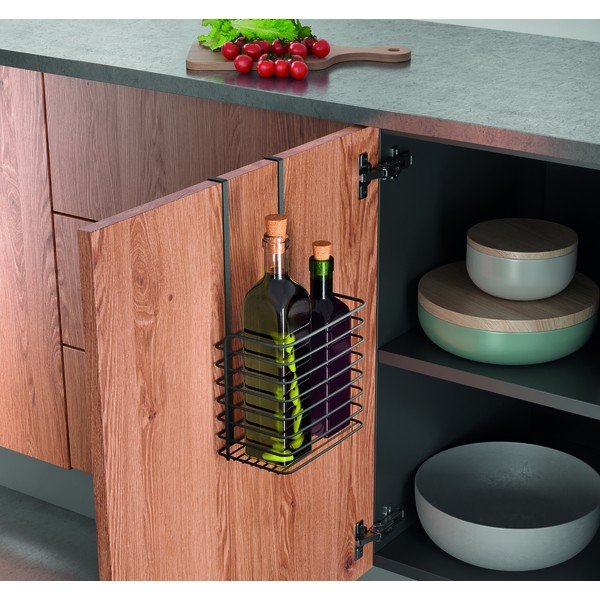 Czarna metalowa półka kuchenna Metaltex Galileo Lava Tall-image-1