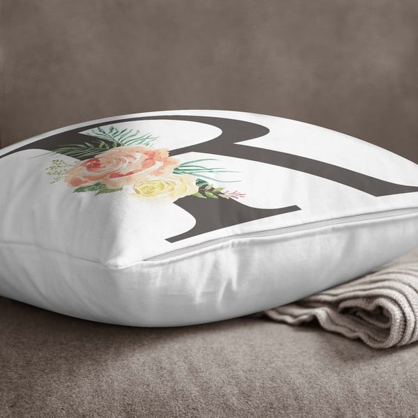 Poszewka na poduszkę Minimalist Cushion Covers Floral Alphabet R, 45x45 cm