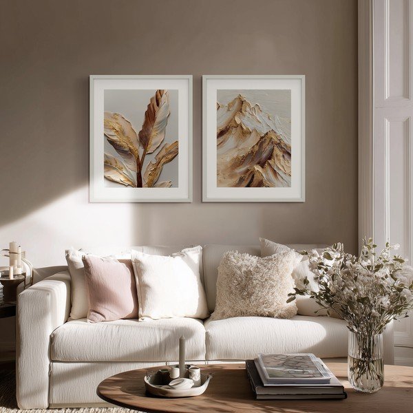 Obraz drukowany z ramą w zestawie 40x50 cm Golden Strelitzia – Styler-image-1