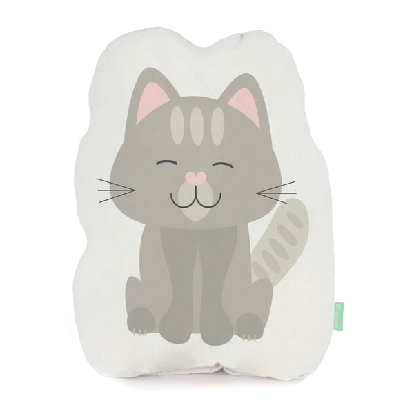 Poduszka z czystej bawełny Happynois Kitty, 40x30 cm