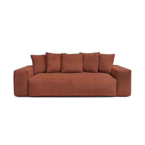 Ceglasta sztruksowa sofa 280 cm Voltaire – Bobochic Paris