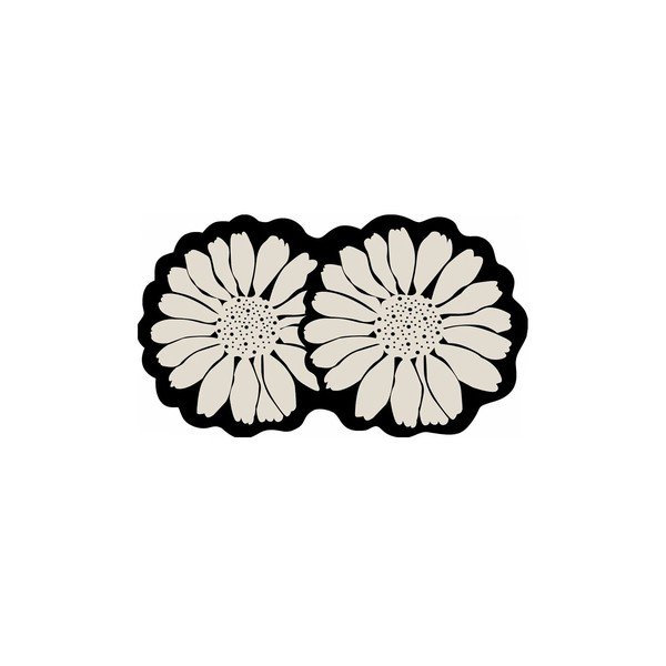 Czarny/kremowy dywanik łazienkowy 70x120 cm Flor Extrana – Foutastic