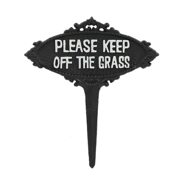 Metalowa wbijana dekoracja ogrodowa Please Keep off the Grass – Esschert Design