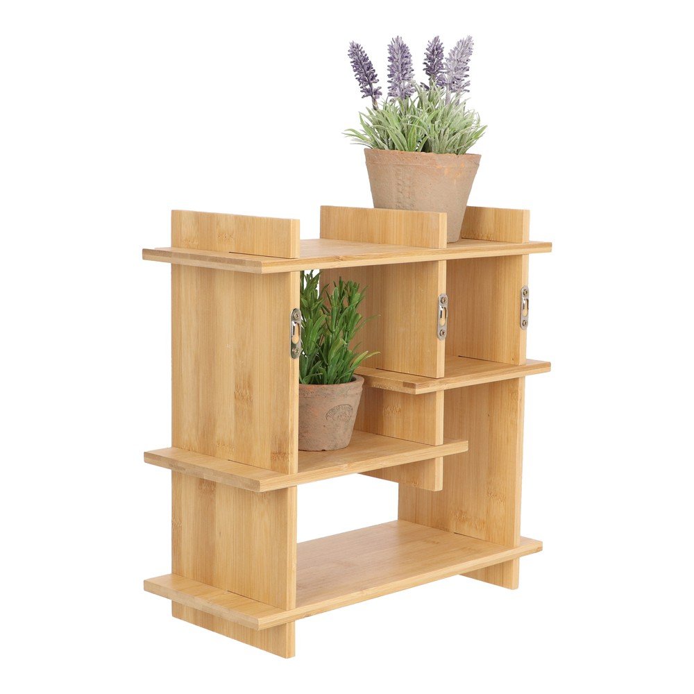 Wielopoziomowa bambusowa półka w jasnym naturalnym kolorze 35 cm – Esschert Design