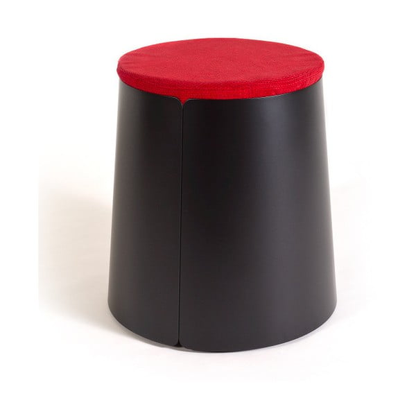 Czarno-czerwony stołek MEME Design Bobino