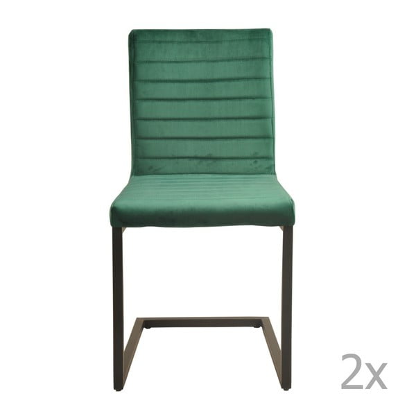 Zestaw 2 zielonych krzeseł Swing