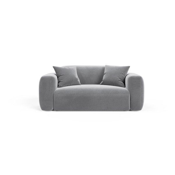 Szara aksamitna sofa 180 cm Strino – Cosmopolitan Design