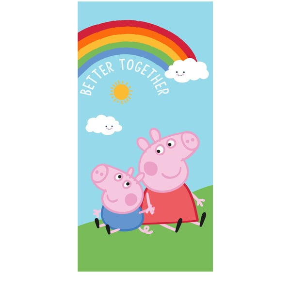 Bawełniany ręcznik dziecięcy 70x140 cm Peppa Pig – Jerry Fabrics