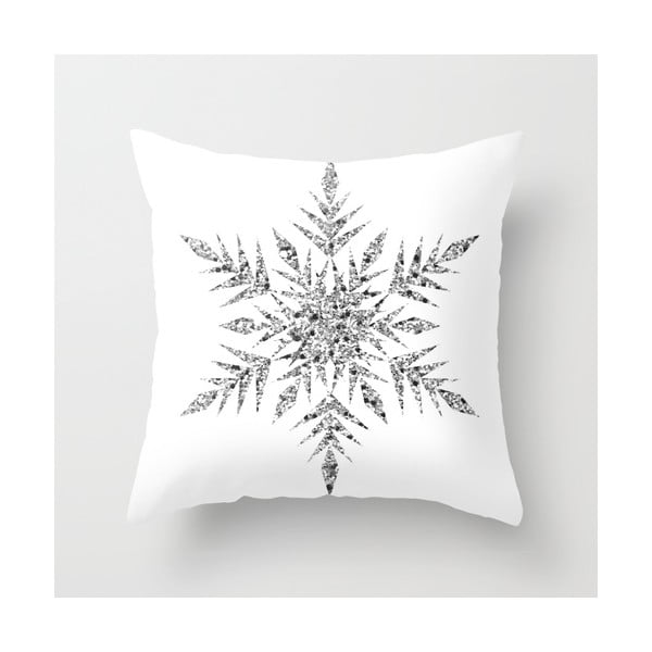Poszewka na poduszkę Snowflake White, 45x45 cm