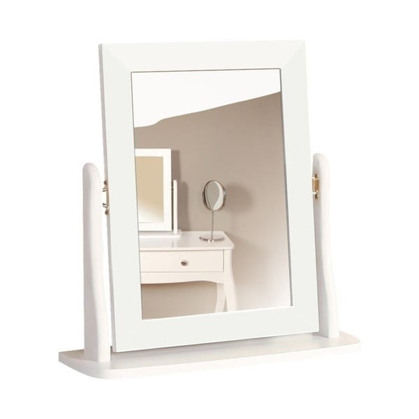 Białe lustro kosmetyczne na toaletkę Steens Baroque
