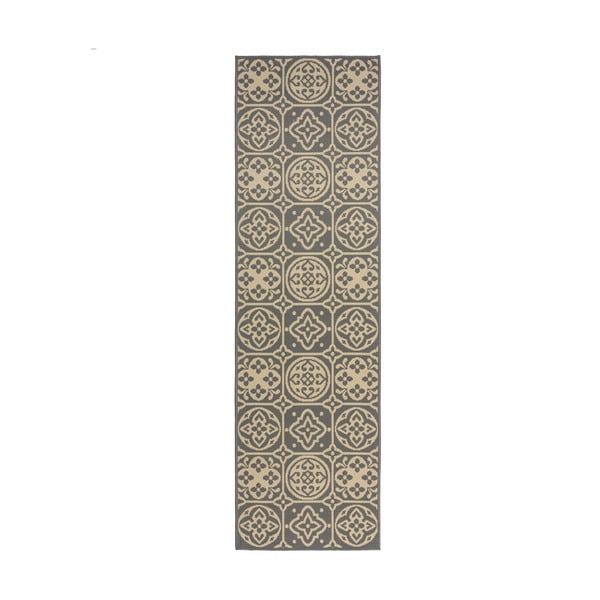 Szary chodnik zewnętrzny Flair Rugs Tile, 66x230 cm