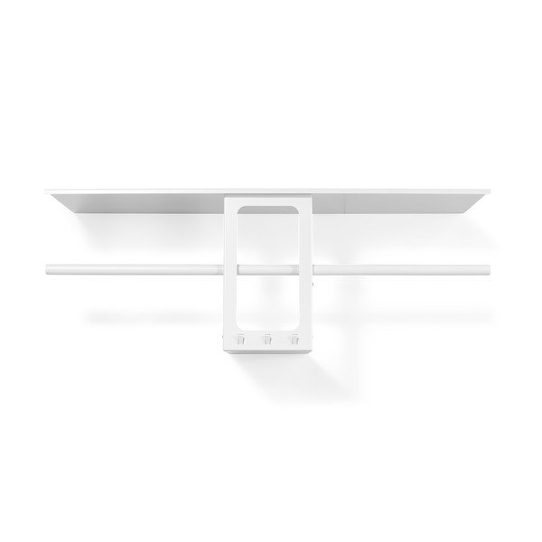 Biały stalowy wieszak ścienny z półką 100 cm Luno Small – Spinder Design-image-2