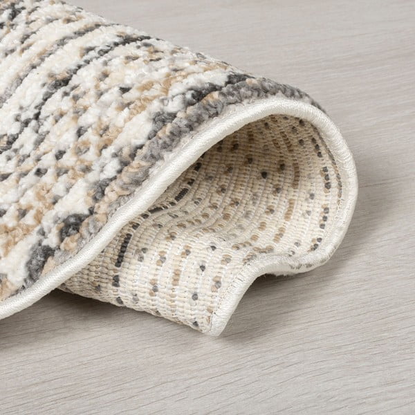 Beżowy okrągły dywan 140x140 cm Camino – Flair Rugs-image-2