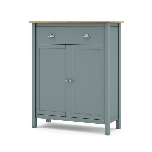 Szarozielona komoda z litego drewna sosnowego 90x110x40 cm Misti – Marckeric-image-2