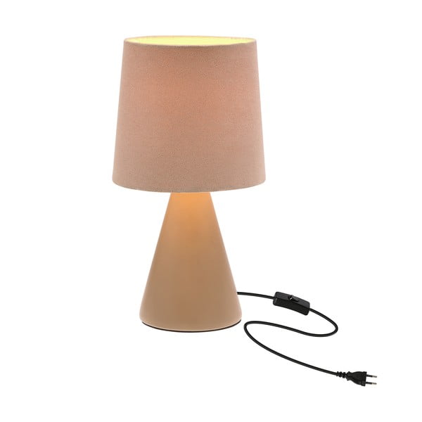 Beżowa lampa stołowa z tekstylnym kloszem (wysokość 24,5 cm) Satti – Candellux Lighting-image-4