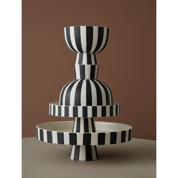 Czarno-biała kamionkowa miska do serwowania Toppu – OYOY Living Design-image-2