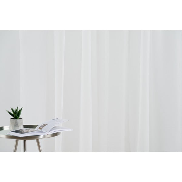 Beżowa firanka z woalu 140x245 cm Crush – Mendola Fabrics-image-1