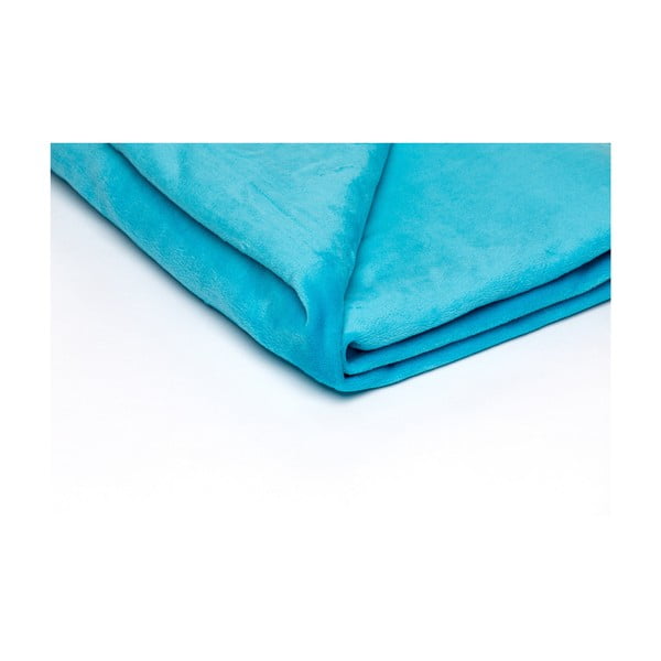 Niebieski koc z mikropluszu 150x200 cm Micro – My House-image-1