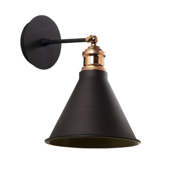 Czarny/w kolorze złota kinkiet ø 20 cm Tramino – Opviq lights-image-2