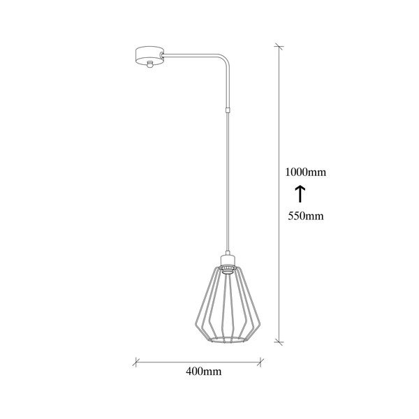 Czarna metalowa lampa wisząca Opviq lights Zach-image-3