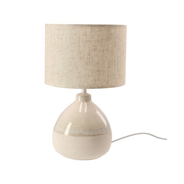 Beżowa lampa stołowa z tekstylnym kloszem (wysokość 41 cm) Ardo – Candellux Lighting