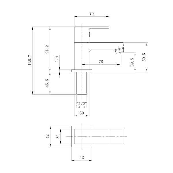Zawór umywalkowy w kolorze srebra z połyskiem Small – Sapho-image-2