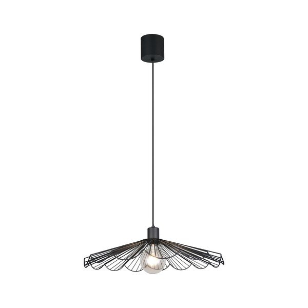 Czarna metalowa lampa wisząca z metalowym kloszem ø 50 cm Margarita – Reality