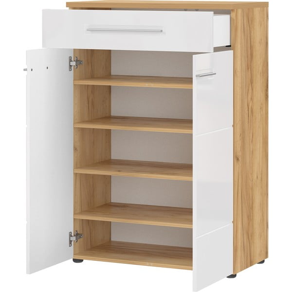 Biała szafka na buty w dekorze dębu Aledo – Germania-image-2